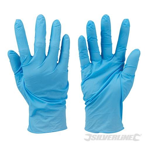 Gants nitrile non poudrés jetables