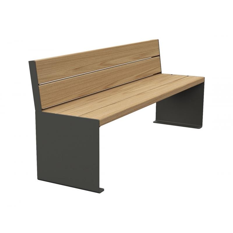 Banc KUB. acier et bois