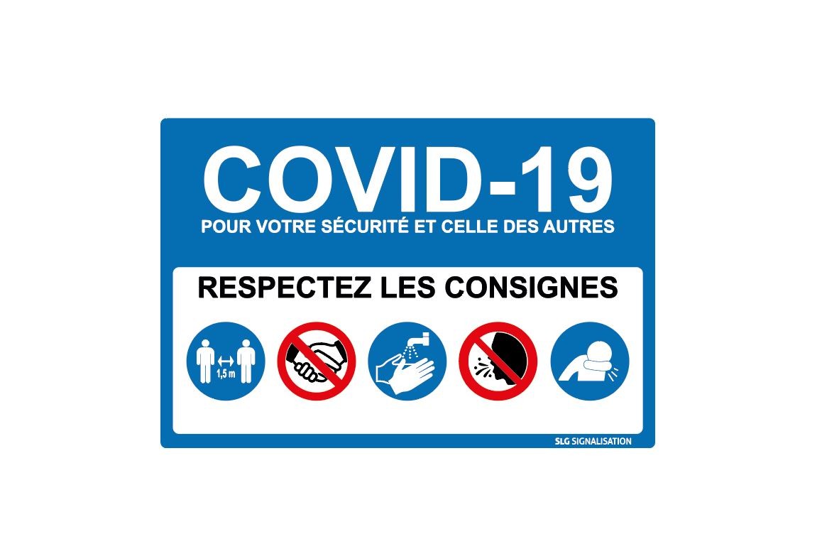 Panneau Covid-19 - Modèle 1
